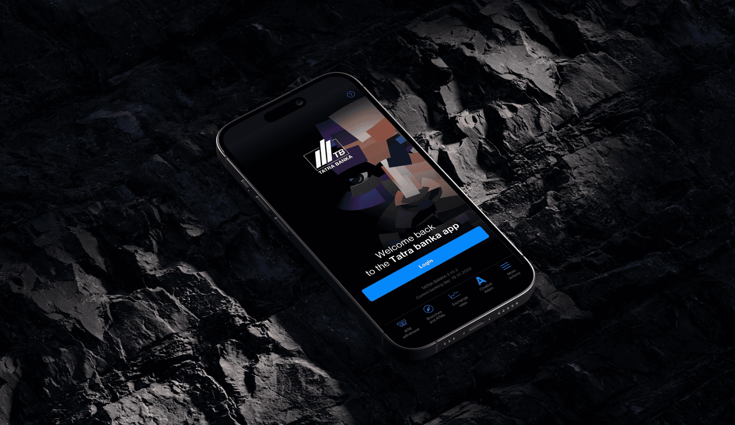 Tatra banka mobile app mockup