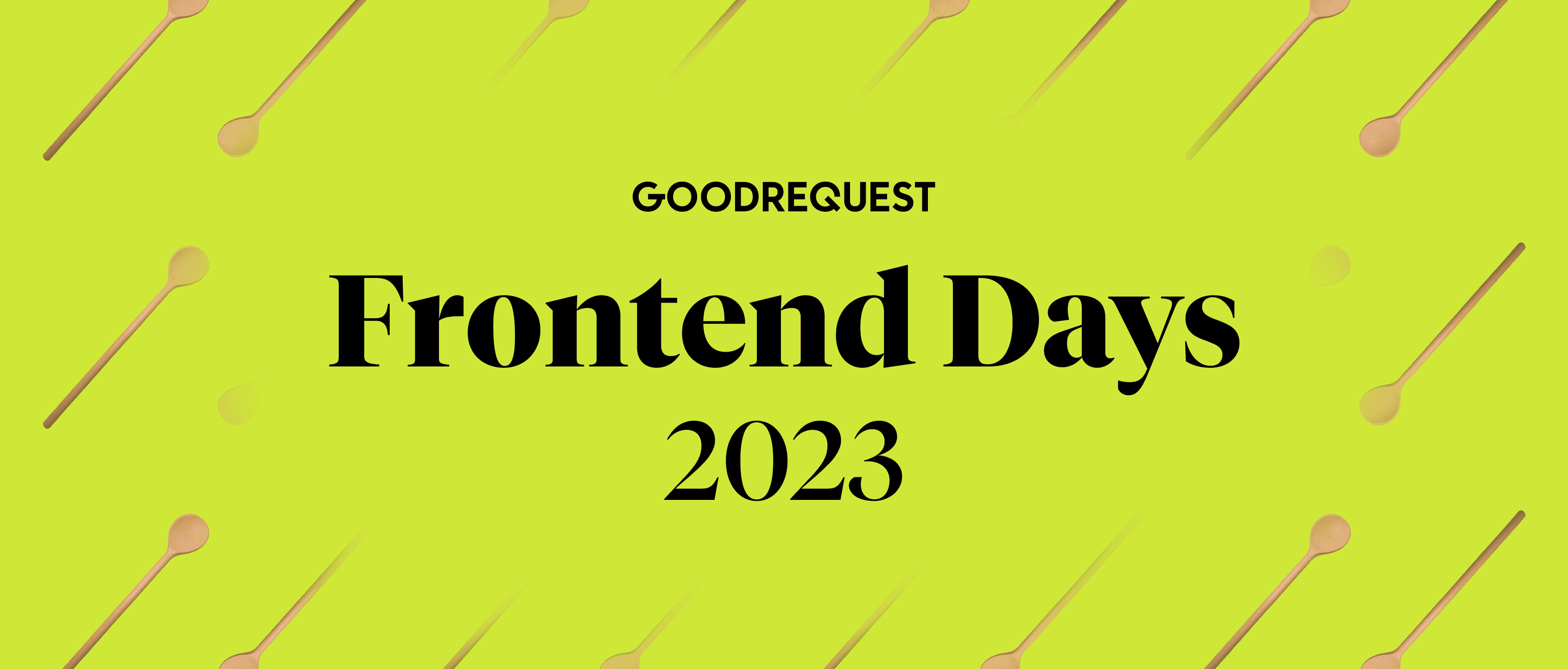 Grafické znázornenie, v ktorom sa uvádza "Frontend Days 2023".